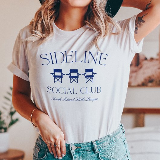 Custom Sports Mama Sideline Social Club T-Shirt