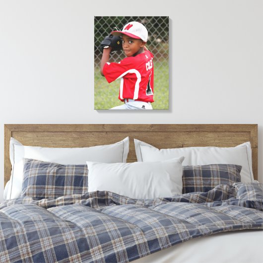 Custom Sports Player Athlete Foto Wrapped Canvas Leinwanddruck (Insitu (Schlafzimmer))