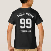 Custom Sports Team Jersey weiße Nummer und Name T-Shirt (Rückseite)