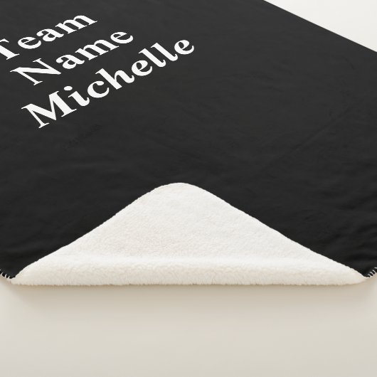 Custom Sports Team Name Sherpa Blanket Sherpadecke (3/4)