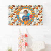 Custom Sports Theme Birthday Photo Banner (Insitu)