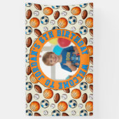 Custom Sports Theme Birthday Photo Banner (Vertikal)