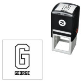 Custom Sporty Personalisiert Monogram Permastempel (Beispiel)