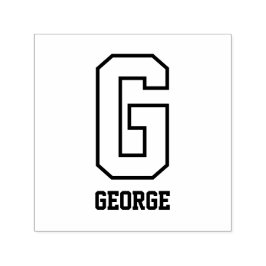 Custom Sporty Personalisiert Monogram Permastempel