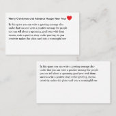 Custom Spread love card Visitenkarte (Vorne/Hinten)