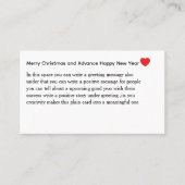 Custom Spread love card Visitenkarte (Vorderseite)