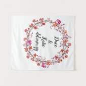 Custom Spring Background Floral Wedding Foto Stand Wandteppich (Vorderseite (Horizontal))