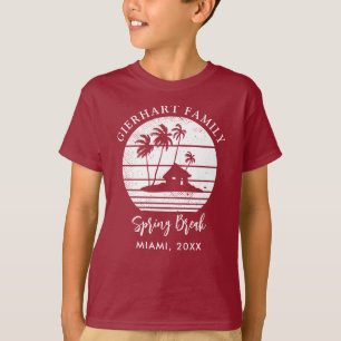 Custom Spring Break Beach Vacation Palm Trees T-Shirt