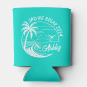 Custom Spring Break Girls Tour Niedlich Beach Aqua Dosenkühler (Rückseite)