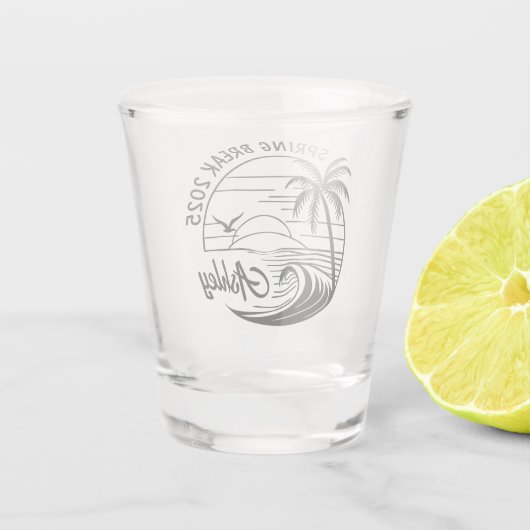 Custom Spring Break Girls Trip Niedlich Beach Fun Schnapsglas (Rückseite)