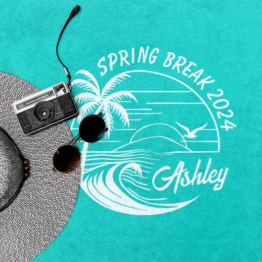 Custom Spring Break Girls Trip Niedlich Beach Fun Strandtuch