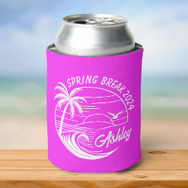 Custom Spring Break Girls Trip Niedlich Beach Pink Dosenkühler