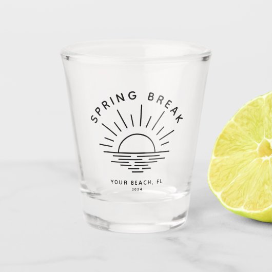 Custom Spring Break Summer Girlfriend Trip Schnapsglas (Vorderseite)