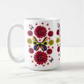 Custom Spring Butterfly Floral Gift  Kaffeetasse (Links)