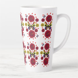 Custom Spring Butterfly Floral Gift  Milchtasse