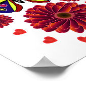 Custom Spring Butterfly Floral Gift  Poster (Ecke)