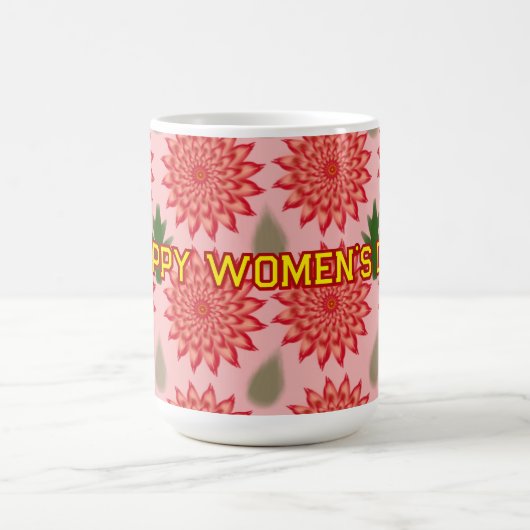 Custom Spring Flower Women's Day Pattern  Kaffeetasse (Mittel)