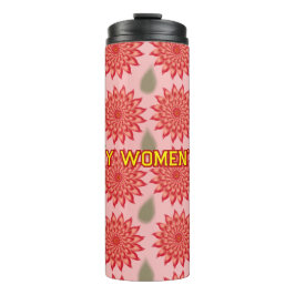 Custom Spring Flower Women's Day Pattern  Thermosbecher