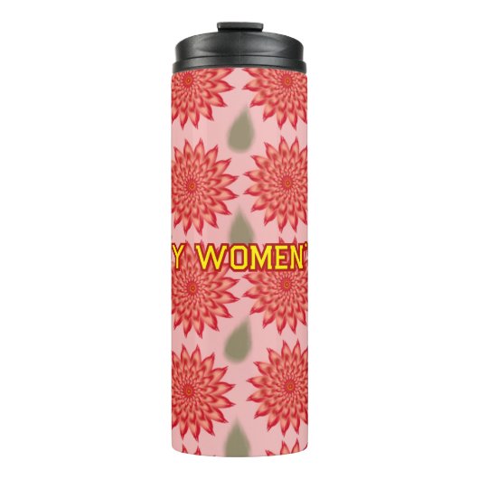 Custom Spring Flower Women's Day Pattern  Thermosbecher (Vorderseite)