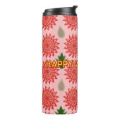 Custom Spring Flower Women's Day Pattern  Thermosbecher (Nach links gedreht)