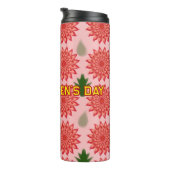 Custom Spring Flower Women's Day Pattern  Thermosbecher (Nach rechts gedreht)