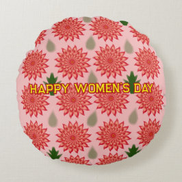 Custom Spring Flower Women's Day PatWrapping Paper Rundes Kissen