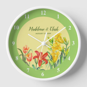 Custom Spring Flowers Floral Art Uhr