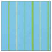Custom Spring Green Strips auf Sky Blue Pattern Stoff (Nahaufnahme)