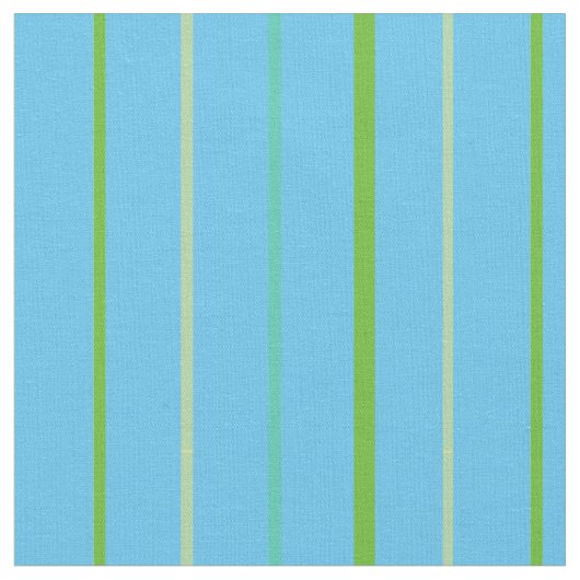 Custom Spring Green Strips auf Sky Blue Pattern Stoff (Nahaufnahme)