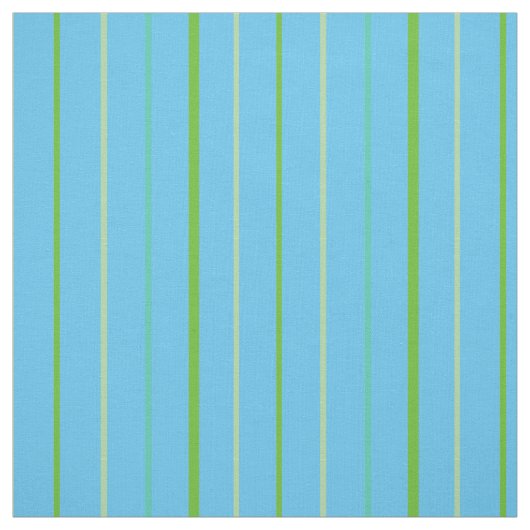 Custom Spring Green Strips auf Sky Blue Pattern Stoff (Muster)