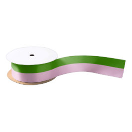 Custom Spring Green und Cotton Candy Pink Satinband
