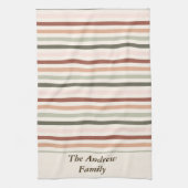Custom Spring Stripes Boho Oaster Geschirrtuch (Vertikal)