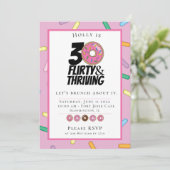 Custom Sprinkles Donut 30. Geburtstag Brunch Einladung (Stehend Vorderseite)