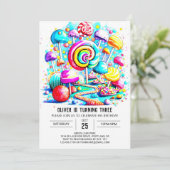 Custom Sprinkles Sweet Birthday Einladung (Stehend Vorderseite)