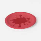 Custom Spritzer Tomato Red Party Teller (Schrägansicht)