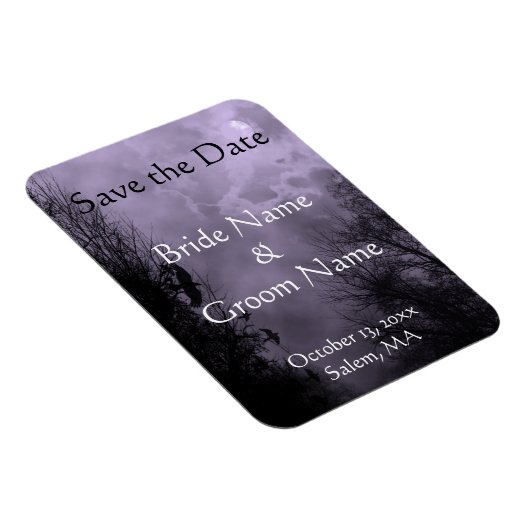 Custom Spuk Sky Lila Mist Save the Date Magnet (Rechte Seite)