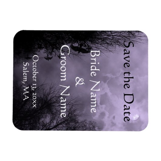 Custom Spuk Sky Lila Mist Save the Date Magnet (Horizontal)