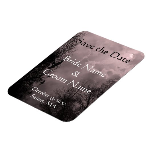 Custom Spuk Sky Red Mist Save the Date Magnet (Linke Seite)