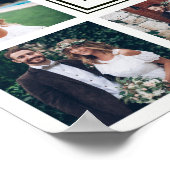 Custom Square Collage 8 Wedding Foto Monogram Poster (Ecke)