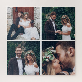 Custom Square Collage Wedding Foto Puzzle