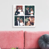 Custom Square Collage Wedding Foto & Text Leinwanddruck (Insitu (Wohnzimmer))