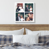 Custom Square Collage Wedding Foto & Text Leinwanddruck (Insitu (Schlafzimmer))