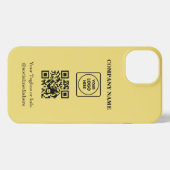 Custom Square Logo QR Code Gold iphone case Hülle (Rückseite (Horizontal))