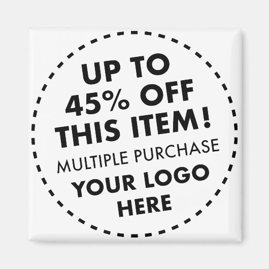 Custom Square Magnet - 45% Rabatt auf Bulk Buy (Vorne)