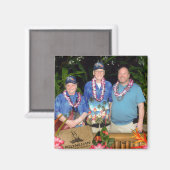 Custom Square Magnet, Foto Hawaii Touristen Magnet (Vorderseite/Rückseite)