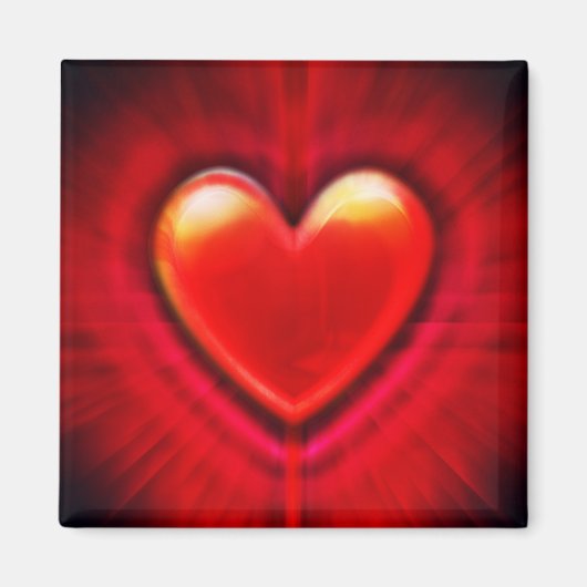 Custom Square Magnet rotes Blut rotes Herz (Vorne)