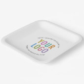 Custom Square Paper Plates Company Logo White Bulk Pappteller (Gewinkelt)