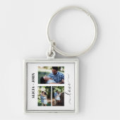 Custom Square Photo Keychain - Your Text Here Gift Schlüsselanhänger (Vorne)