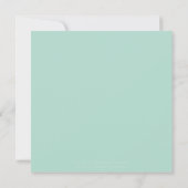 Custom Square Rustic Floral Hochzeit Einladung (Rückseite)