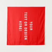Custom Square Tapestation - Rot und Personalisiert Wandteppich (Vorderseite (Horizontal))
